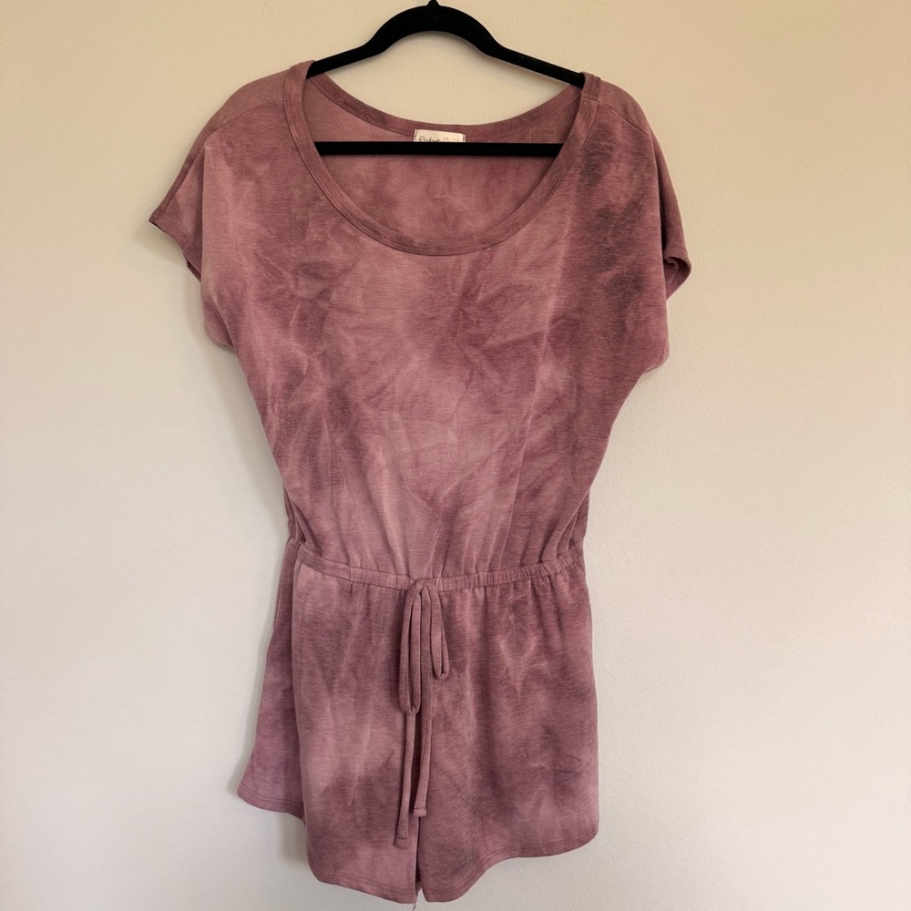 Women's Mauve Tie-Waist Romper